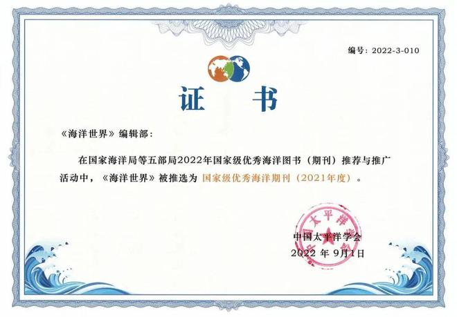 科技核心期刊再添新成员！《海洋世界》杂志成功入选中国科技核心期刊（科普类）(图2)