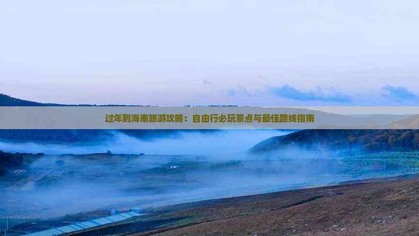 过年到海南旅游攻略：自由行必玩景点与更佳路线指南(图2)