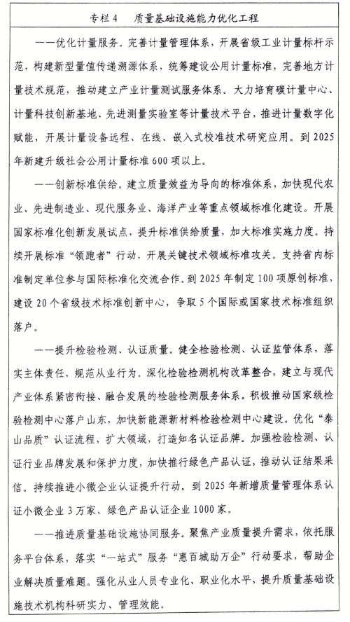 省委、省政府印发《山东省质量强省建设纲要(图4)